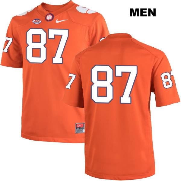 Men's Clemson Tigers #87 D.J. Greenlee Stitched Orange Authentic Nike No Name NCAA College Football Jersey PAB8546TO